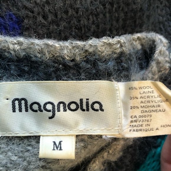 Vintage Wool Blend Printed Crewneck Sweater medium - Picture 4 of 5